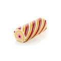 Decorative mold loaf-shaped, with pink center on a white background