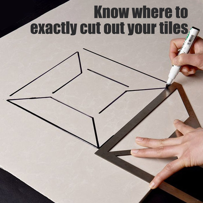 KIXX Multifunction Floor Drain Triangle Ruler