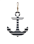 LARGE ANCHOR WHITE AND NAVY STRIPE WITH ROPE