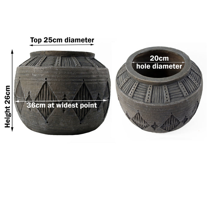 Large Composite Diamond Planter