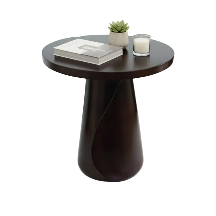 Leaf Wrap Curved Pedestal Round Coffee Table
