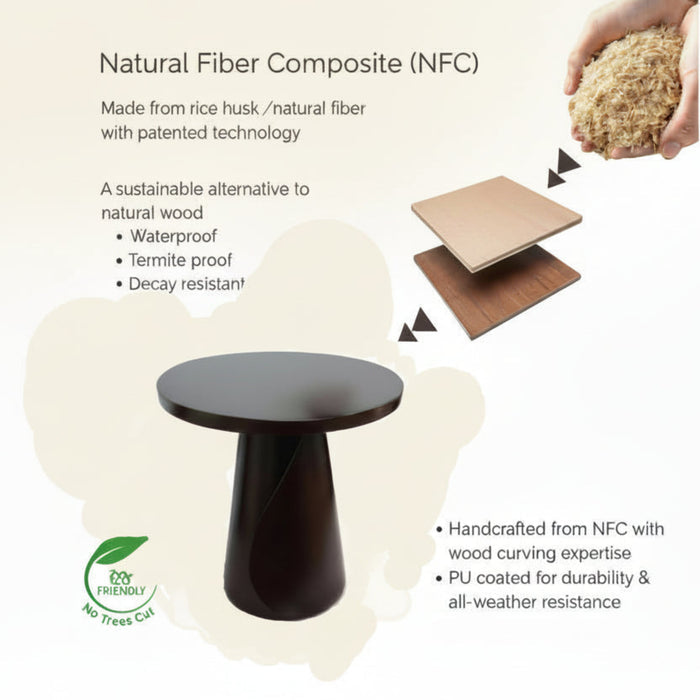 Leaf Wrap Curved Pedestal Round Coffee Table