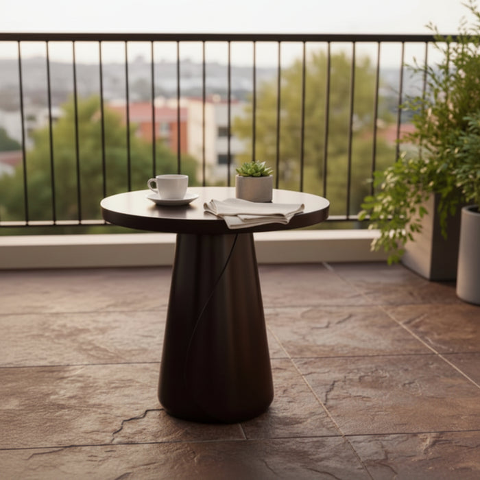 Leaf Wrap Curved Pedestal Round Coffee Table
