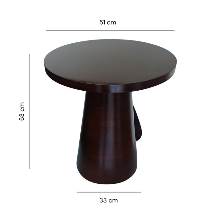 Leaf Wrap Curved Pedestal Round Coffee Table