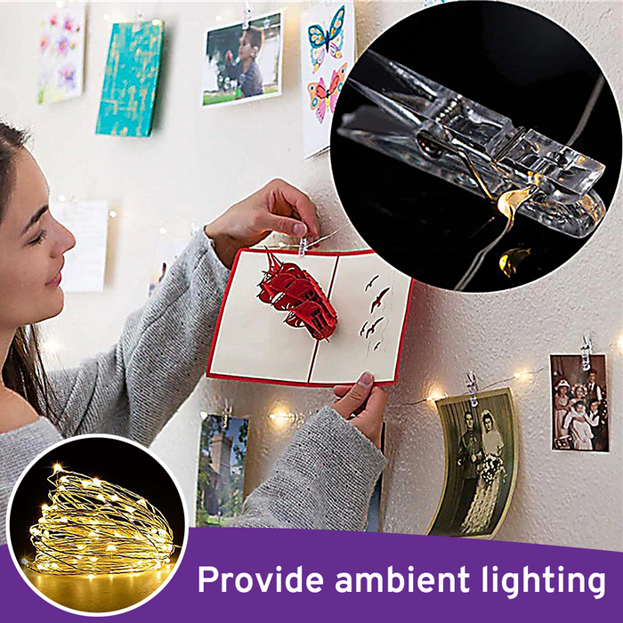 LED  Outdoor & Indoor Photoclip String Lights