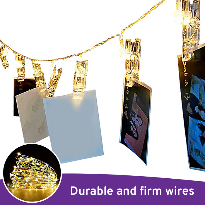 LED  Outdoor & Indoor Photoclip String Lights