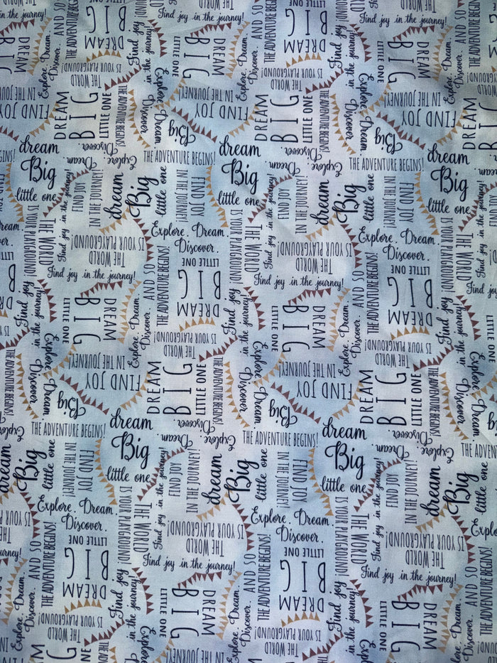 Let's Go On An Adventure Allover Fabric