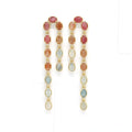 LIZOU - Arch Gradient Rainbow Dangle Earrings