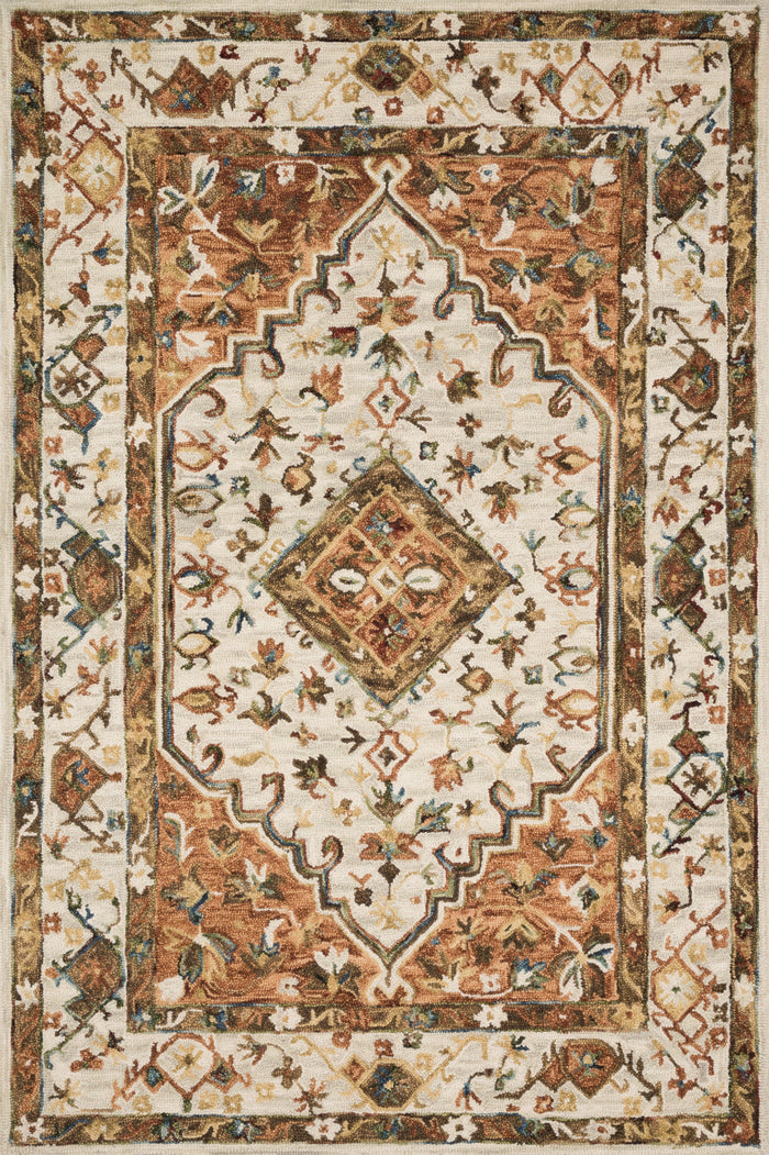 Loloi II Beatty Rug | Ivory / Rust Loloi