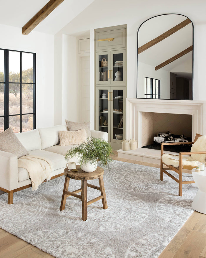 Loloi II Bliss Shag Rug | Grey / White Loloi