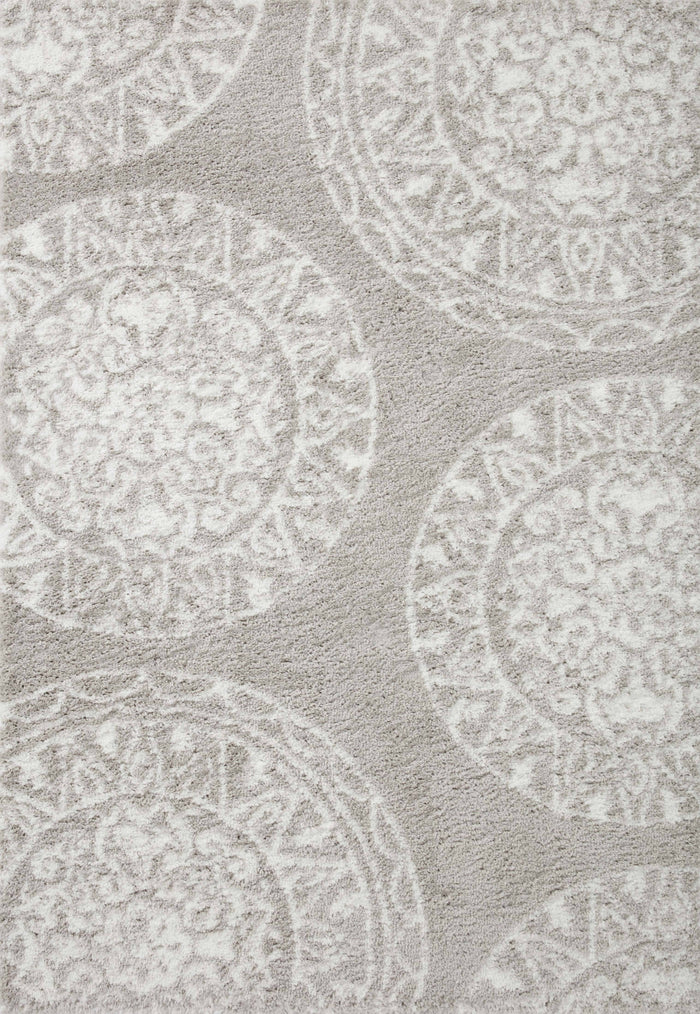 Loloi II Bliss Shag Rug | Grey / White Loloi