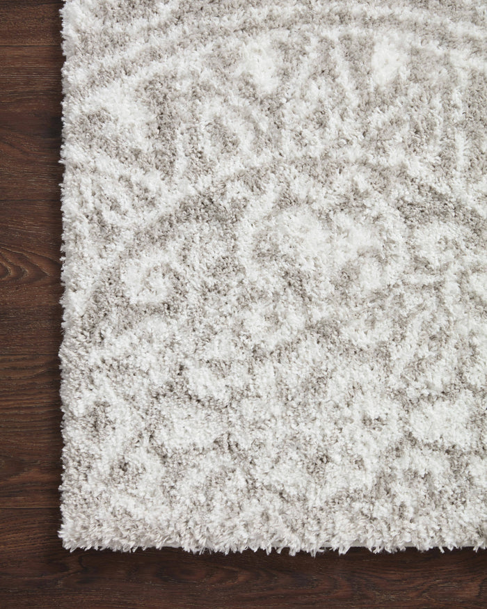 Loloi II Bliss Shag Rug | Grey / White Loloi