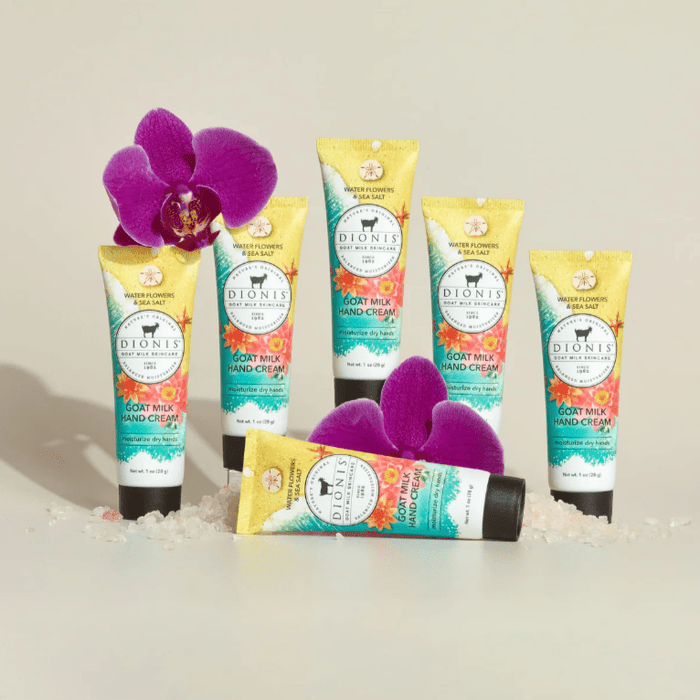 Lotion - Dionis Water Flowers & Sea Salt Goat Milk Hand Cream, 1oz Bottle
