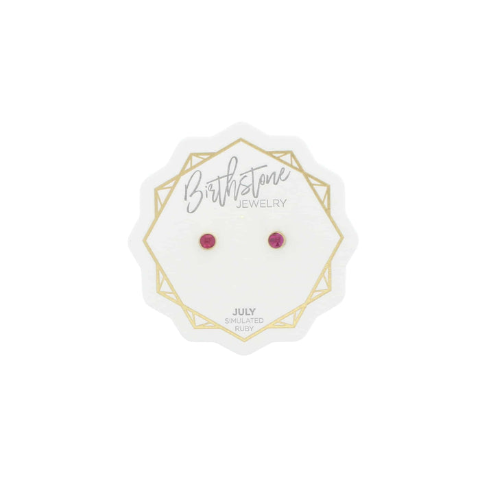 Lotus Birthstone Earrings July