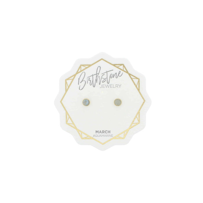 Lotus Birthstone Earrings March
