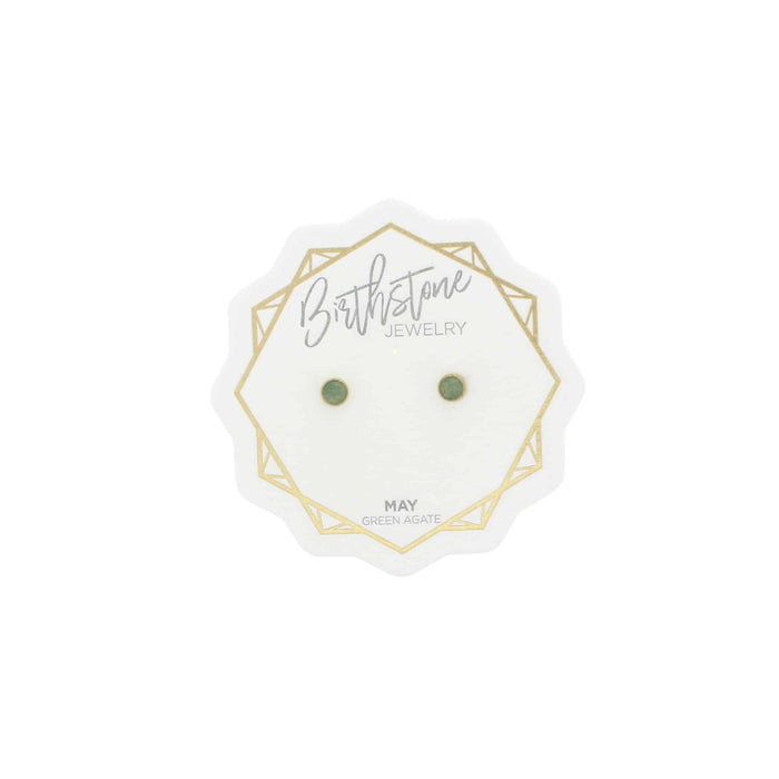 Lotus Birthstone Earrings May