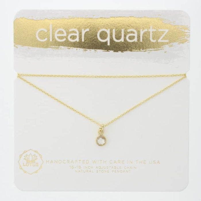 Lotus Clear Quartz Necklaces