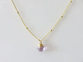 Lotus Gold Trinket Amethyst Stone Necklace