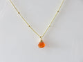 Lotus Gold Trinket Carnelian Stone Necklace