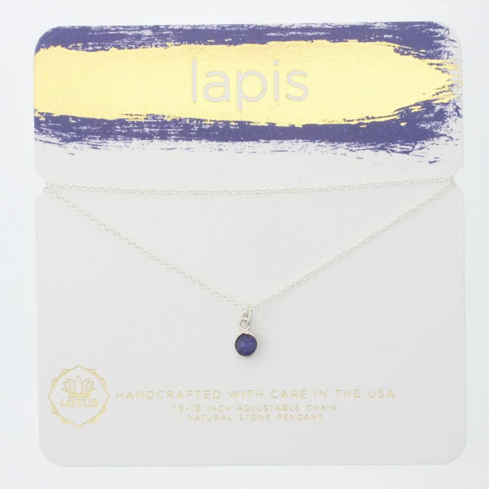 Lotus Lapis Necklace