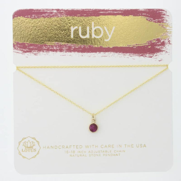 Lotus Ruby Necklaces