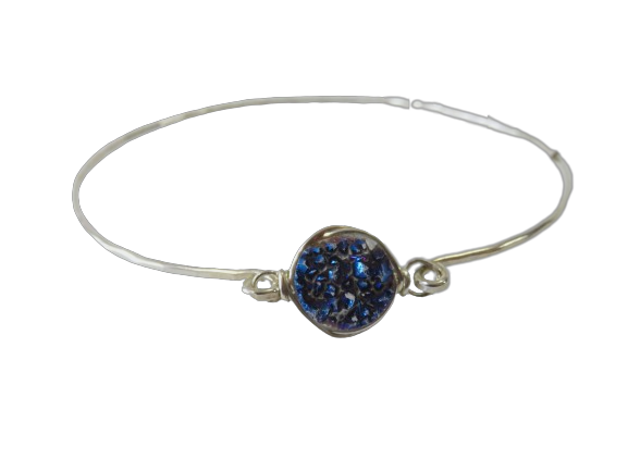 Lotus Silver Glimmer Bangles