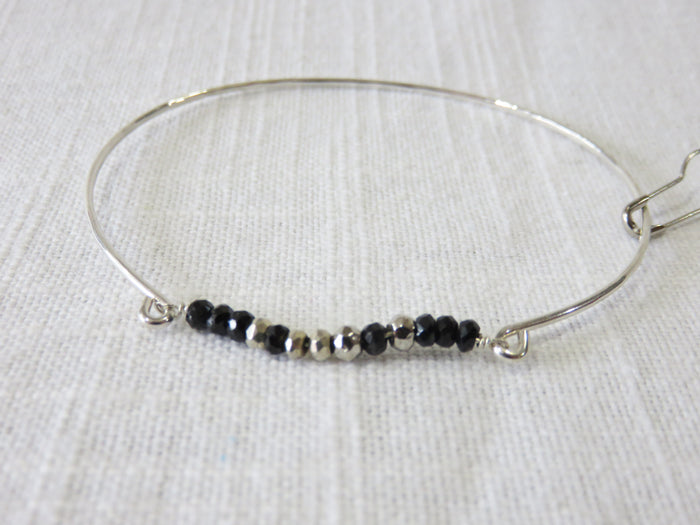Lotus Silver Gypsy Bangle