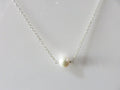 Lotus Silver White Pearl Necklace