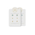 Lotus Stud Trio Blue Opal Earrings