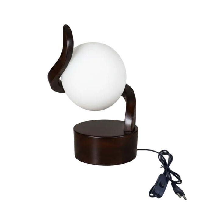 Luna Curve Artistic Sculptural Tabletop Bedside Globe Lamp