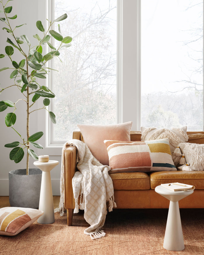 Magnolia Home by Joanna Gaines x Loloi Pillow | Sand / Ivory PILLOW Magnolia Home by Joanna Gaines x Loloi