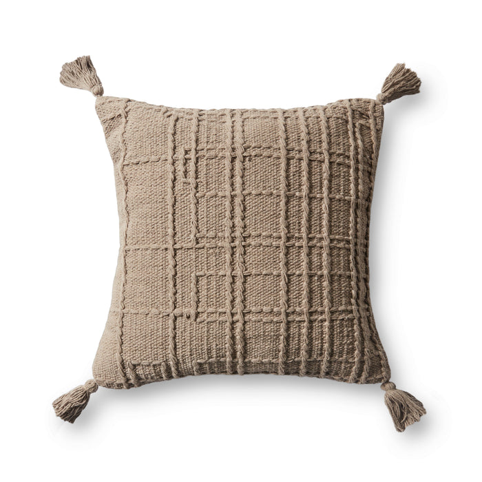 Magnolia Home by Joanna Gaines x Loloi Pillow | Taupe PILLOW Magnolia Home by Joanna Gaines x Loloi