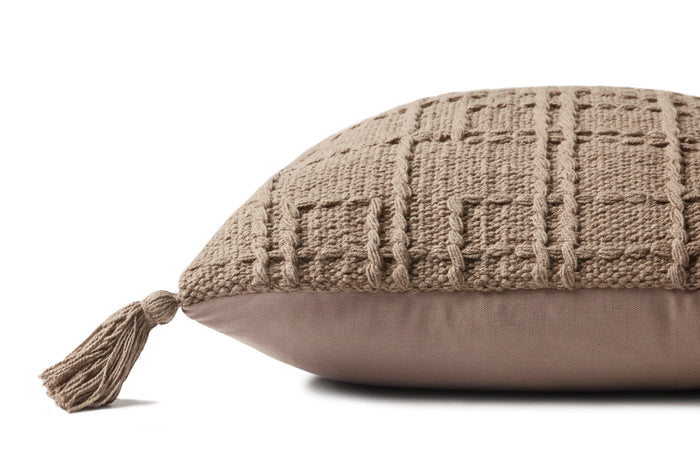 Magnolia Home by Joanna Gaines x Loloi Pillow | Taupe PILLOW Magnolia Home by Joanna Gaines x Loloi