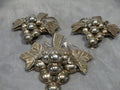 Mexican Silver suite of Grape Motif Pendant and Earrings