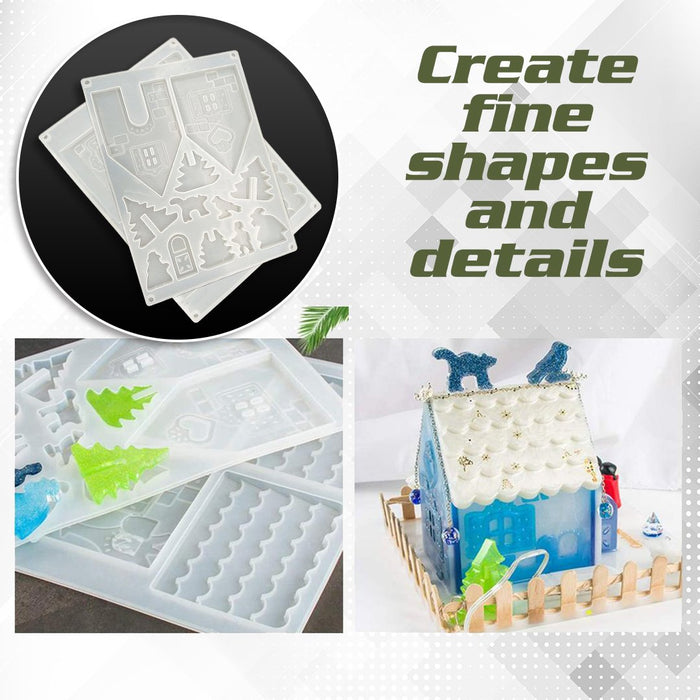 MGC 3D Crystal Christmas House Mold