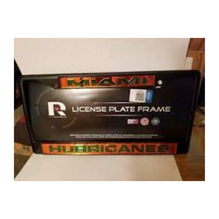 Miami Hurricanes License Plate Laser Frame