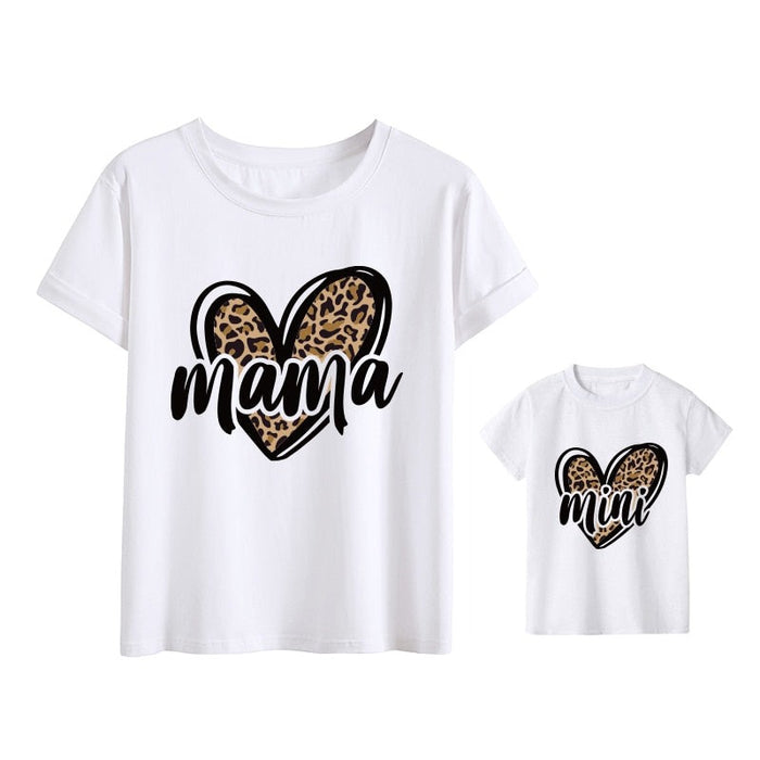 Mother kids Leopard Love family t-shirt - myfunfarm