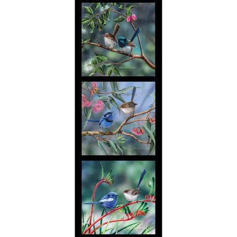 Natalie Jane Parker Fabric Panel - Three Birds DV5095
