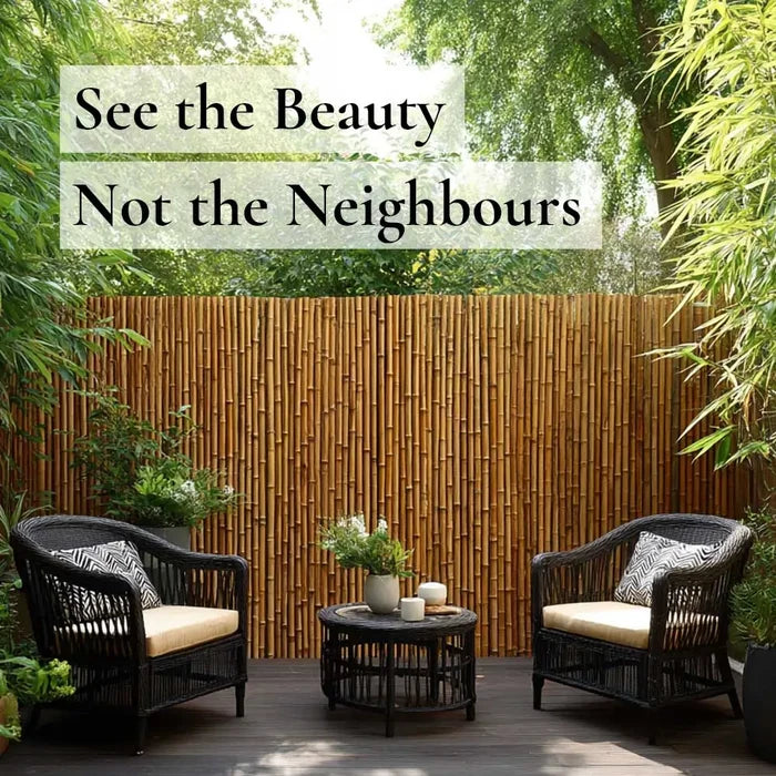 Natural Premium 2-4cm Thick Bamboo Cane Fencing Screening Rolls