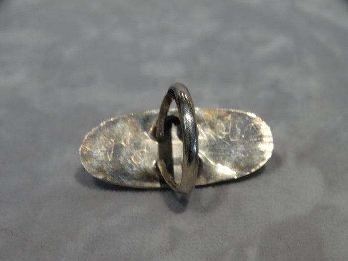 Navajo Double Shadow Coral Ring