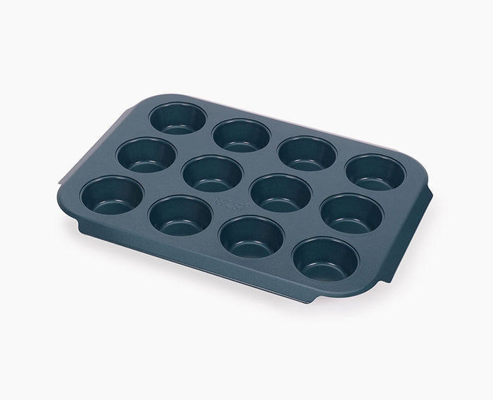 [hidden] Nest™ Bake Non-Stick 12 Cup Blue Muffin Tray - 45072 - Image 1