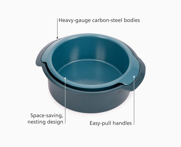 [half-width] Nest™ Bake Non-Stick 2-piece Blue Round Cake Tin Set - 45068 - Image 4