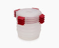 [hidden] Nest Lock 4-Piece Red 1L Round Container Set
