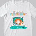 Official Sleep Shirt, Chibi Girl With Her Dog, Personalized Dog Lovers T-shirt