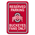 Ohio State Buckeyes Team Color Reserved Parking Sign Décor 18in. X 11.5in.