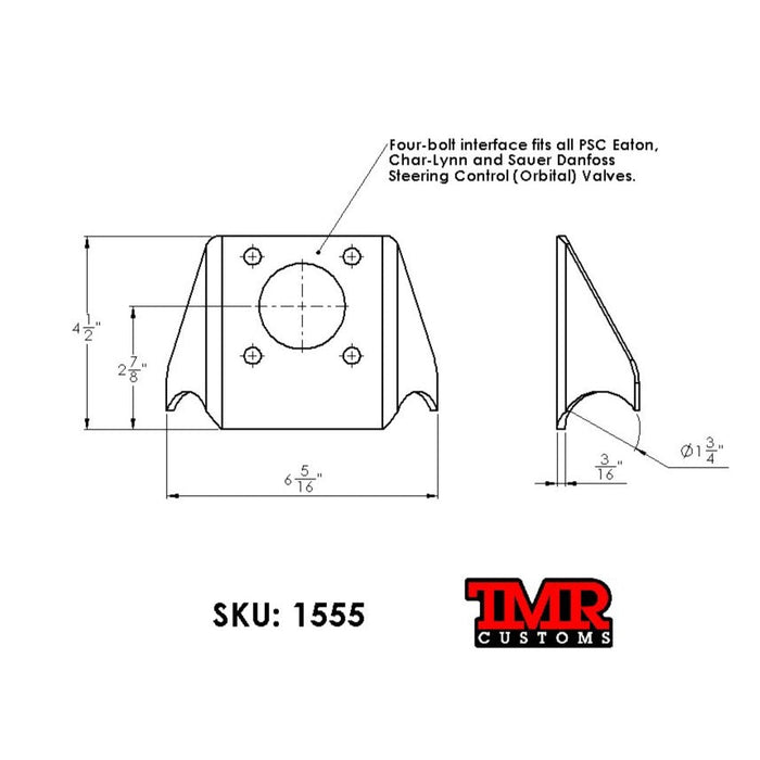 Orbital Valve Steering Mount Bracket