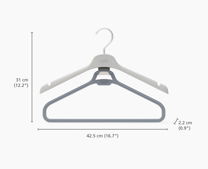 [half-width] Orderly™ Set of 2 Ecru Long Garment Hangers - 55018 - Image 5