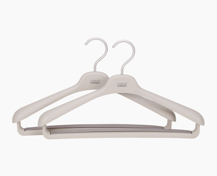 [hidden] Orderly™ Set of 2 Ecru Suit & Coat Hangers - 55017 - Image 1