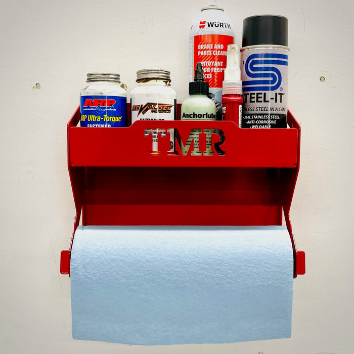 PAPER TOWEL HOLDER WITH SHELF