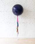 Party Animal Theme - Navy Giant Balloon with Tassel
